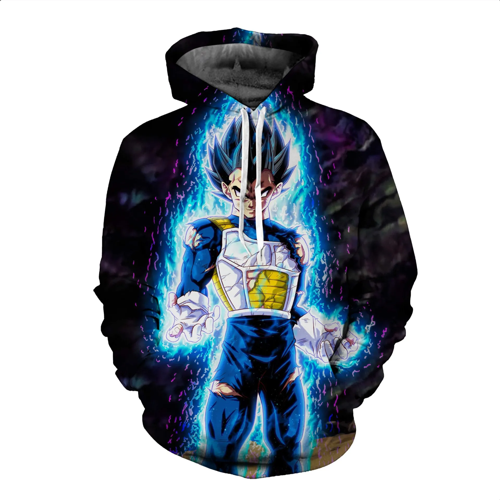 Vegeta Son Goku 3D Print Hoodie, Moletons infantis, Moda para meninos e meninas, Pulôver casual Cartoon, Hoodies extragrandes, Anime, 2022