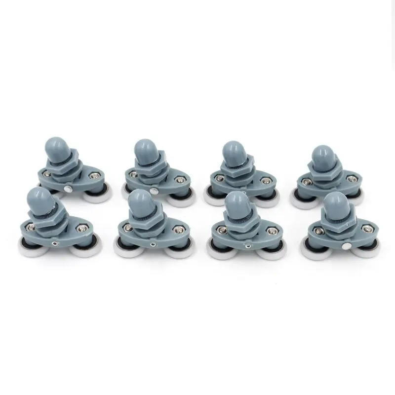 Rolos Corredores de Porta de Chuveiro Duplos Rodas de 19 23 25 27 mm de Diâmetro para Porta de Banheiro Roda Dupla Peças