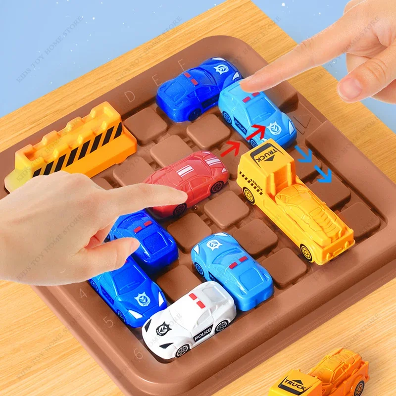 Montessori Strategy Games Moving Car Out of Warehouse Racing Breakout Puzzle Intellectual Development Kids Thinking Training Toy