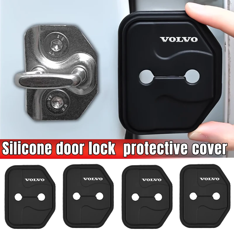 4 Cubiertas Protectoras De Silicona Para Pestillos De Puertas
