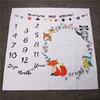 Baby Photography Props Infant Milestone Background Blanket Newborn Monthly Growth Milestone Blanket Cloth Commemorate Rug 3