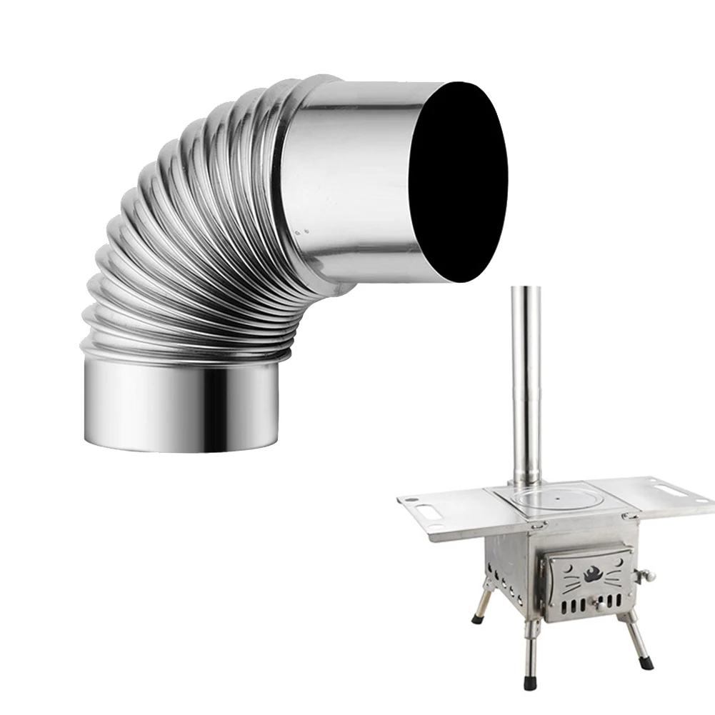 Exhaust Pipe Elbow Pipe 1 Pcs 50mm 90 Degree Bend Elbow Stainless Steel Home Renovation High Quality Nice Portable