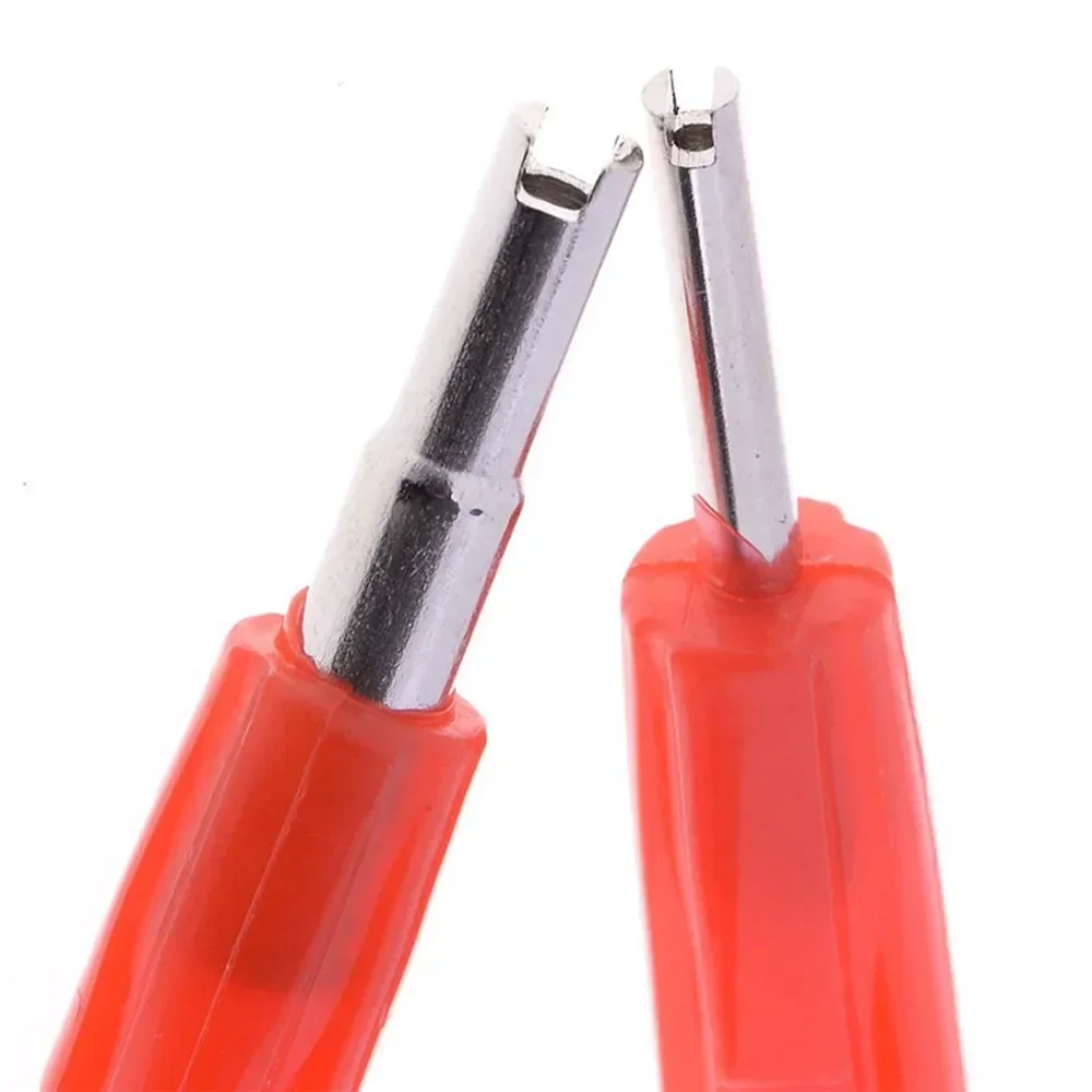 Set De 4 Extractores De Núcleo De Válvula Para Neumáticos, Con Mango Plástico Rojo, Para Coches, Motos Y Bicicletas