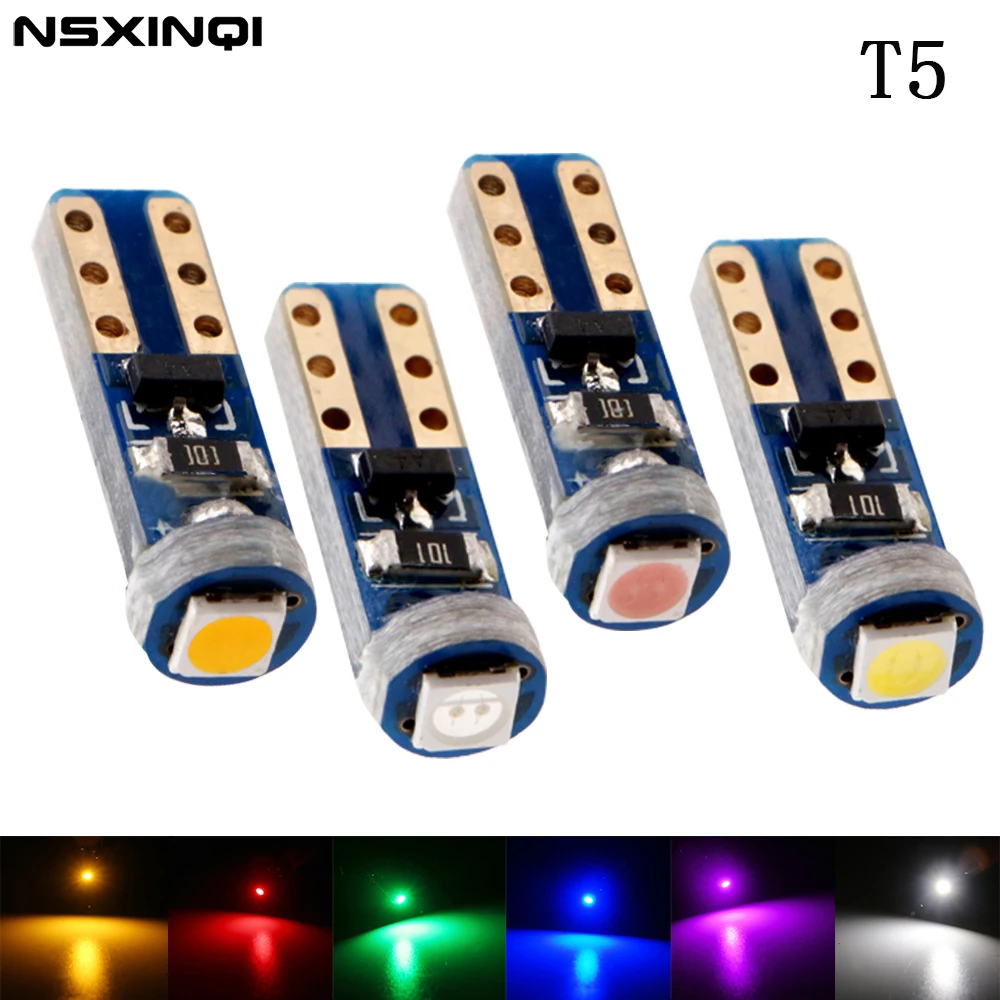 

10 шт. T5 W3W печатная плата 3030 1SMD светодиодная лампочка индикатор постоянного тока 12 В