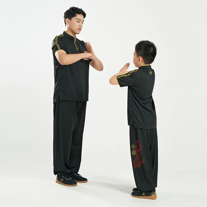 Bloomers Yoga Tai Chi Pants Wushu Pants Training Wing Chun Wide Leg Light And Smooth Elastic Waist Children