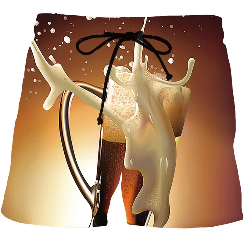 남녀공용 그래픽 비치 맥주 반바지, 3D 패턴, 맥주 보드 반바지, 위스키 버블 반바지, 남성 의류, 패션 반바지, 신제품
