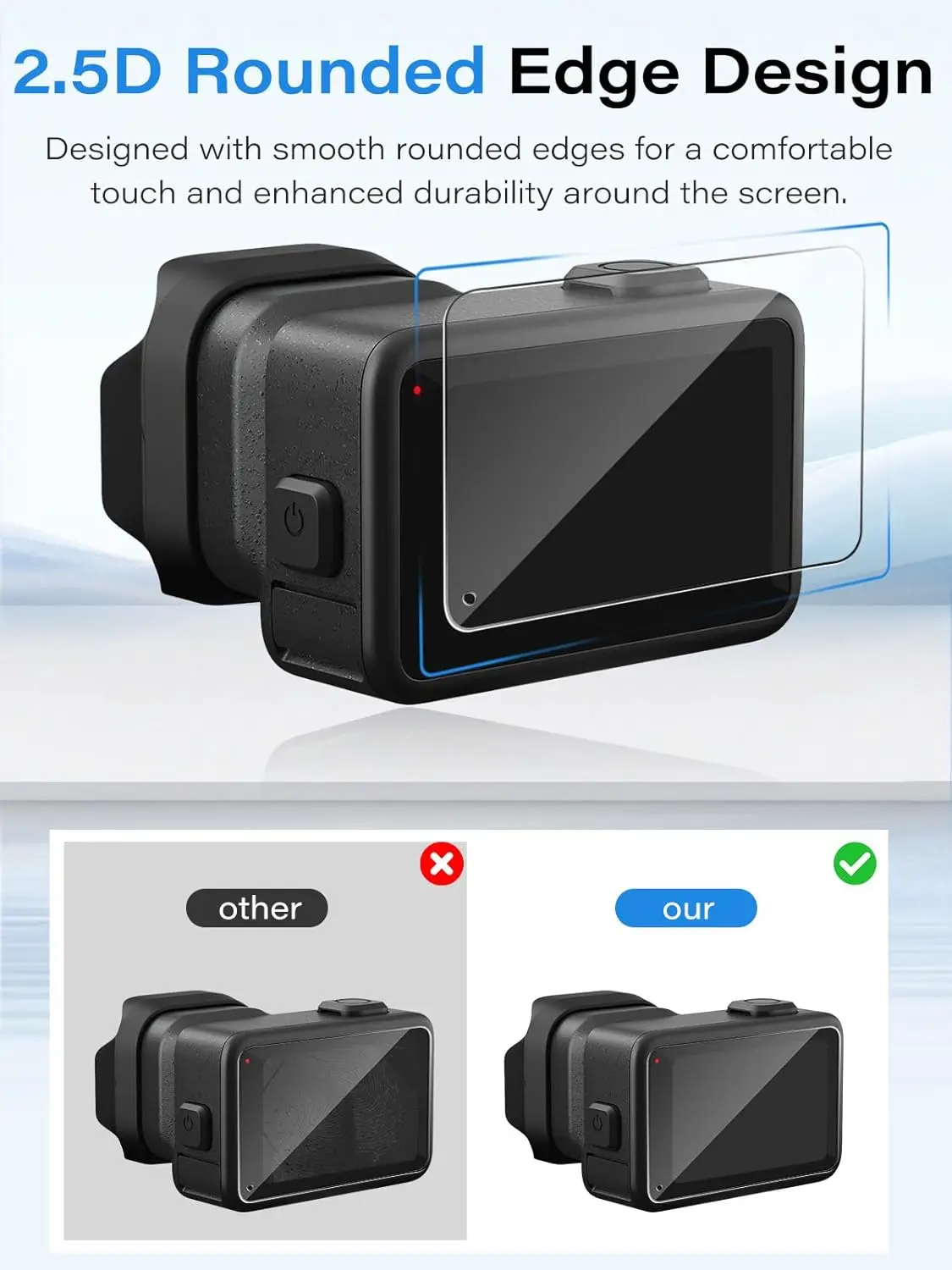 Ultra HD Anti-Scratch Screen & Lens Protector with HD Clarity Tempered Glass