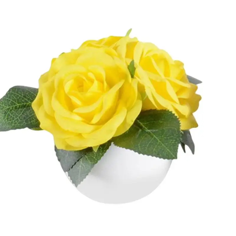 

Rose Night Light Battery Operated Landscape Atmosphere Light 3V LED Artificial Flowers Decorative Table Lamp Night Light With