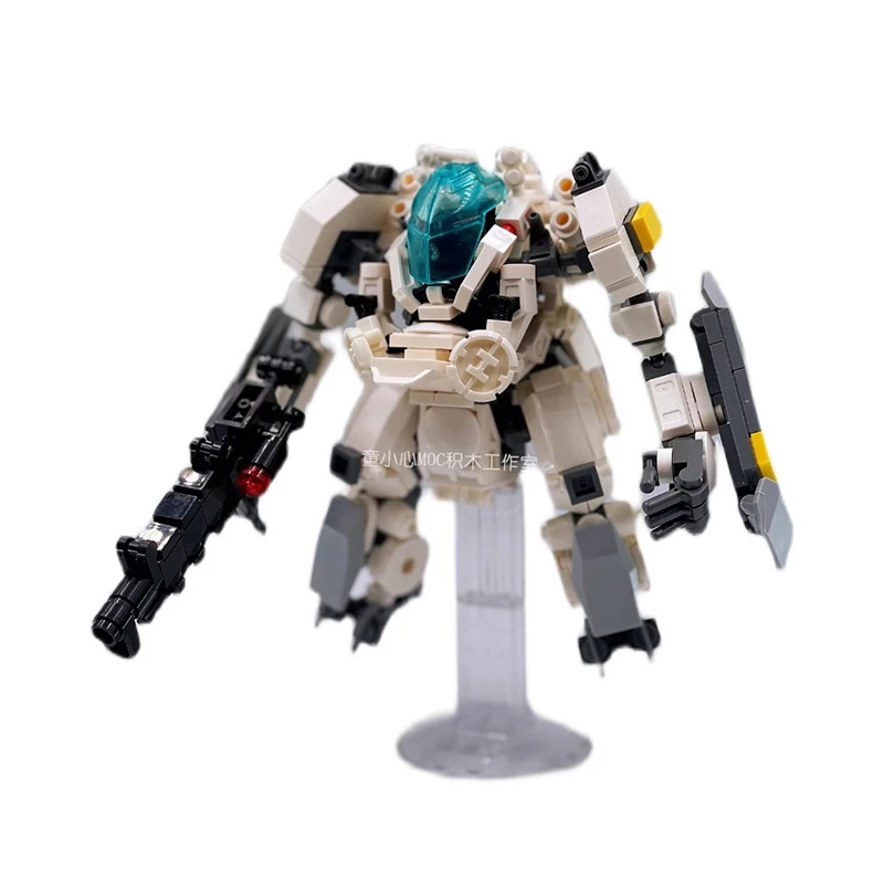 

MOC Series Fantasy Robot Assemble Toy EXo White Action Figure Building Block Brick Puzzle Model Children Education Xmas Gifts