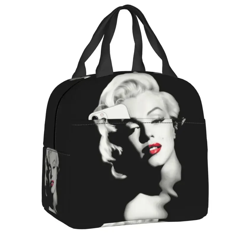 Marilyns Pop Culture Actor Resuable Box Women Multifunction Thermal Cooler Food Insulated Lunch Bag Kids School Children