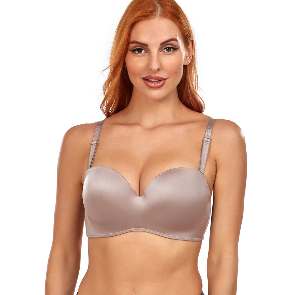 BINNYS High Quality Solid Skin Color Gathered Wireless Bra Plus Size Bras Cups For Fat Women Female Bra For Chubby Women