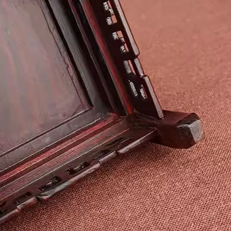 Wood Carving Crafts Decoration, Purple Sand Pot, Buddha Statue, Strange Stone Bonsai, Long Square Row, Bent Foot Platform Base