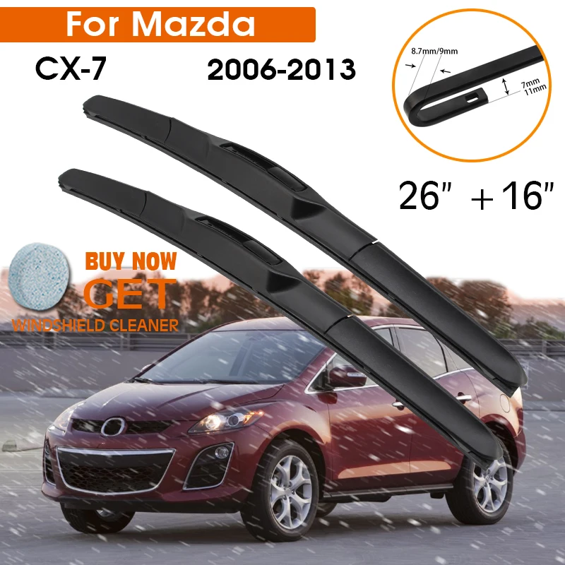 Car Wiper Blade For Mazda Cx7 20062013 Windshield Rubber Silicon
