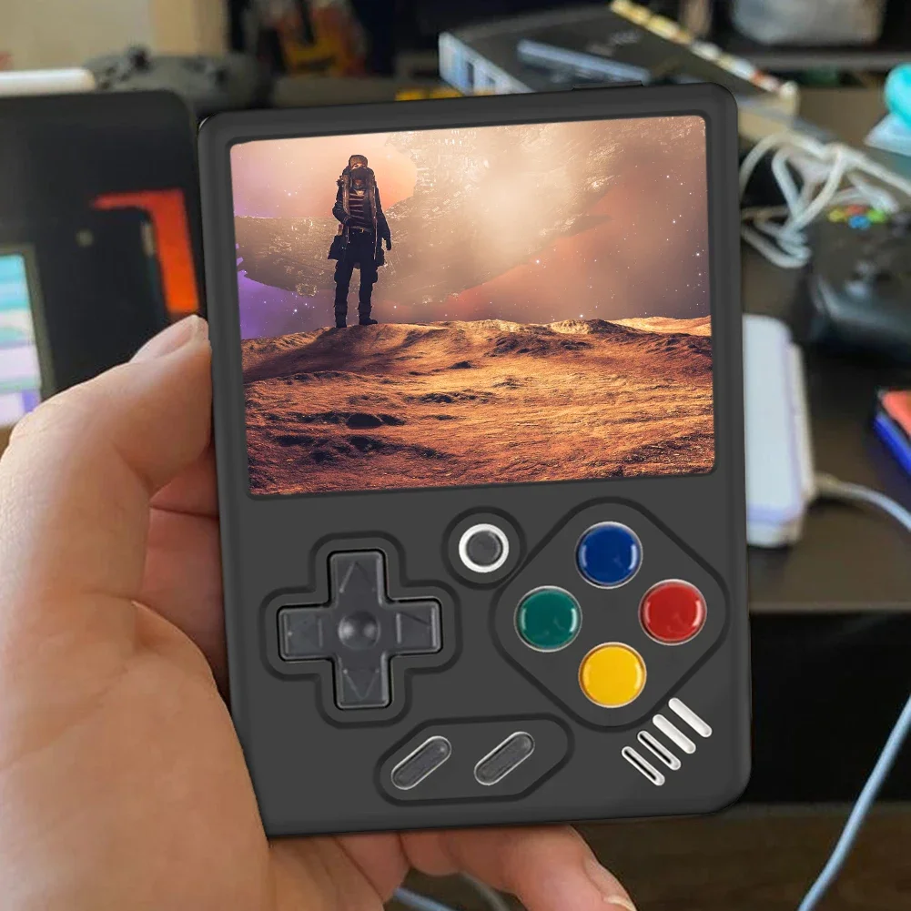 Silicone Case Anti-Scratch Protective Case with Lanyard Soft Skin Cover Case Protector Cover for MIYOO Mini V4 Game Accessories