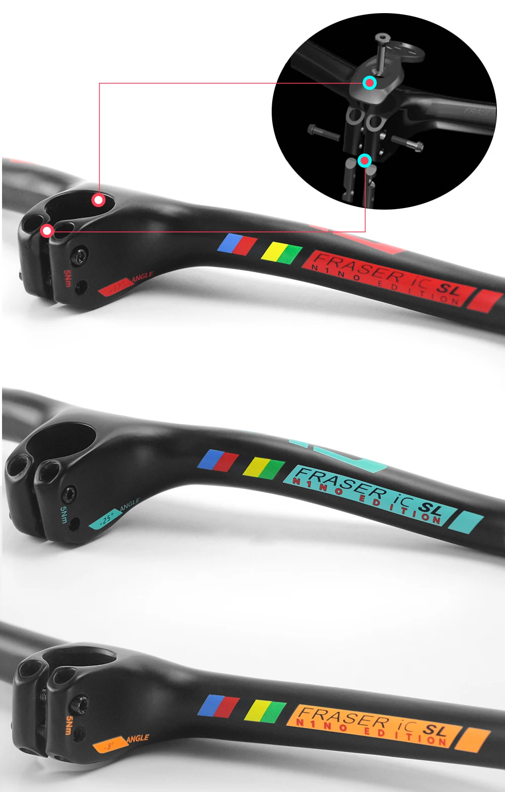 シヌクロ-カーボンファイバーMTBハンドルバー,一体型マウンテン