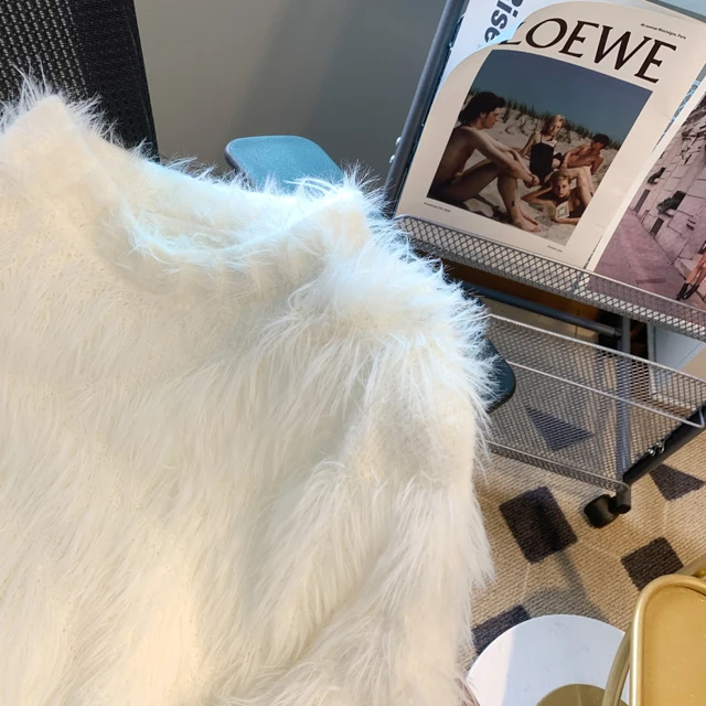 Fluffy Plush Loose Pullover Sweater 27