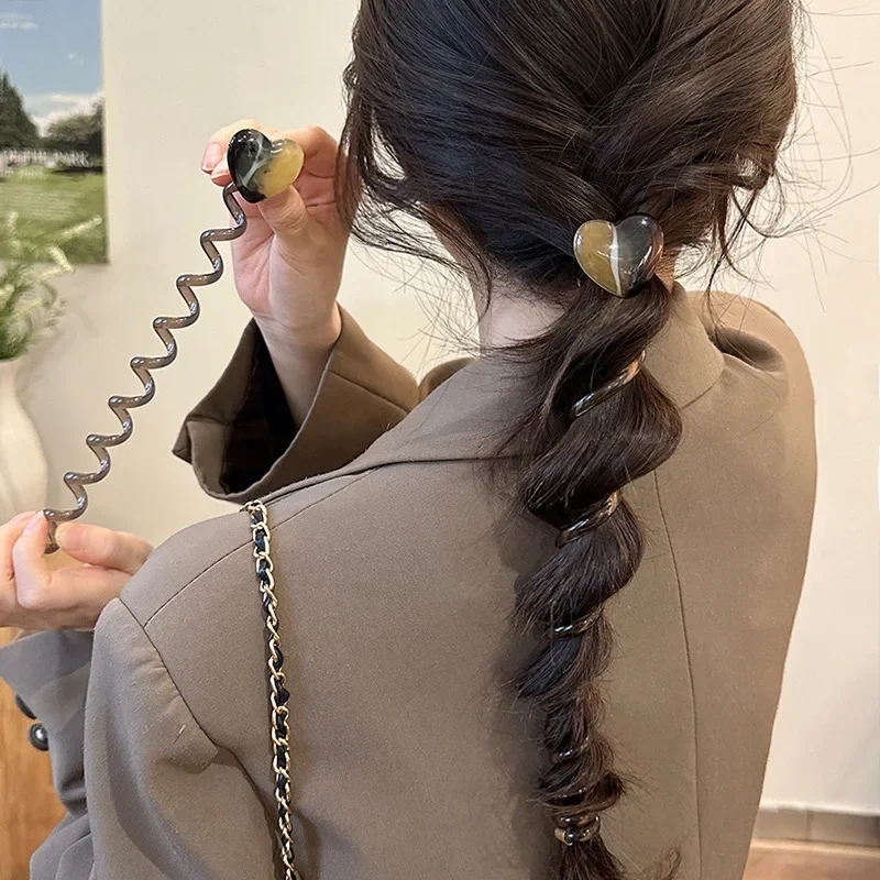 Haargummis Aus PU-Leder – 3er Set, Elastisch, Für Lange Haare, Einfarbig