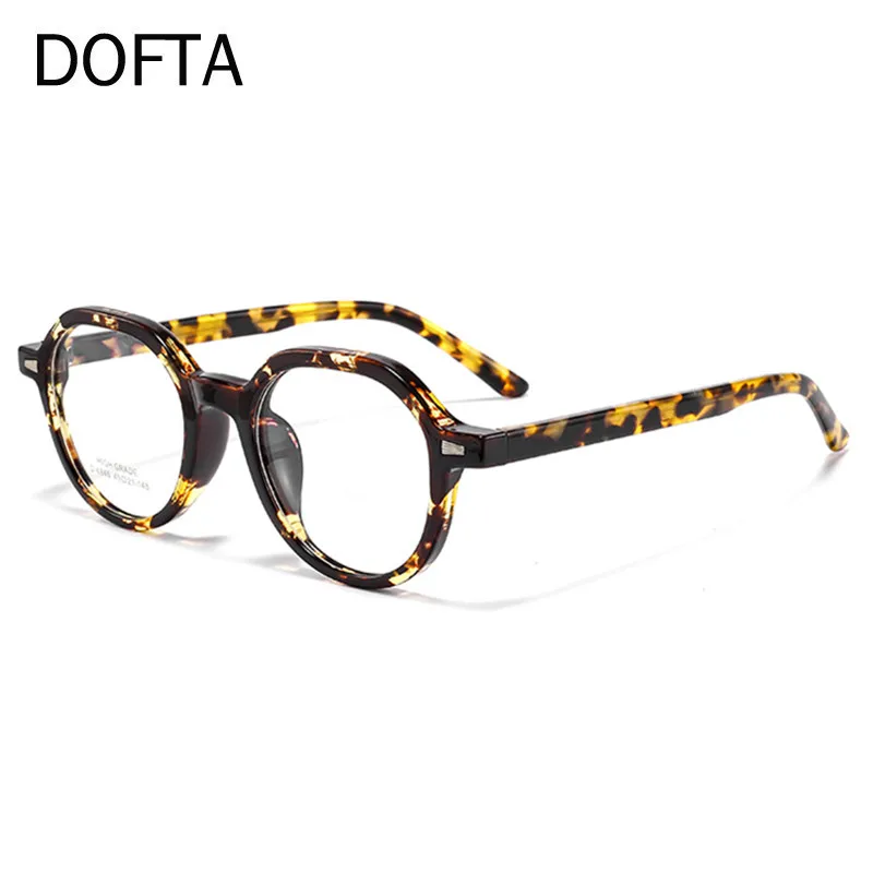 

Оправа для очков DOFTA из ацетата, мужские круглые очки для близорукости, Женская оправа для рецептурных очков, 50018