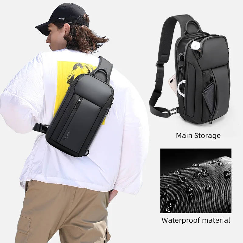 New Men's Casual Chest Bag Niche Fashion Trend Crossbody Bag Large Capacity One Shoulder Shoulder Bag