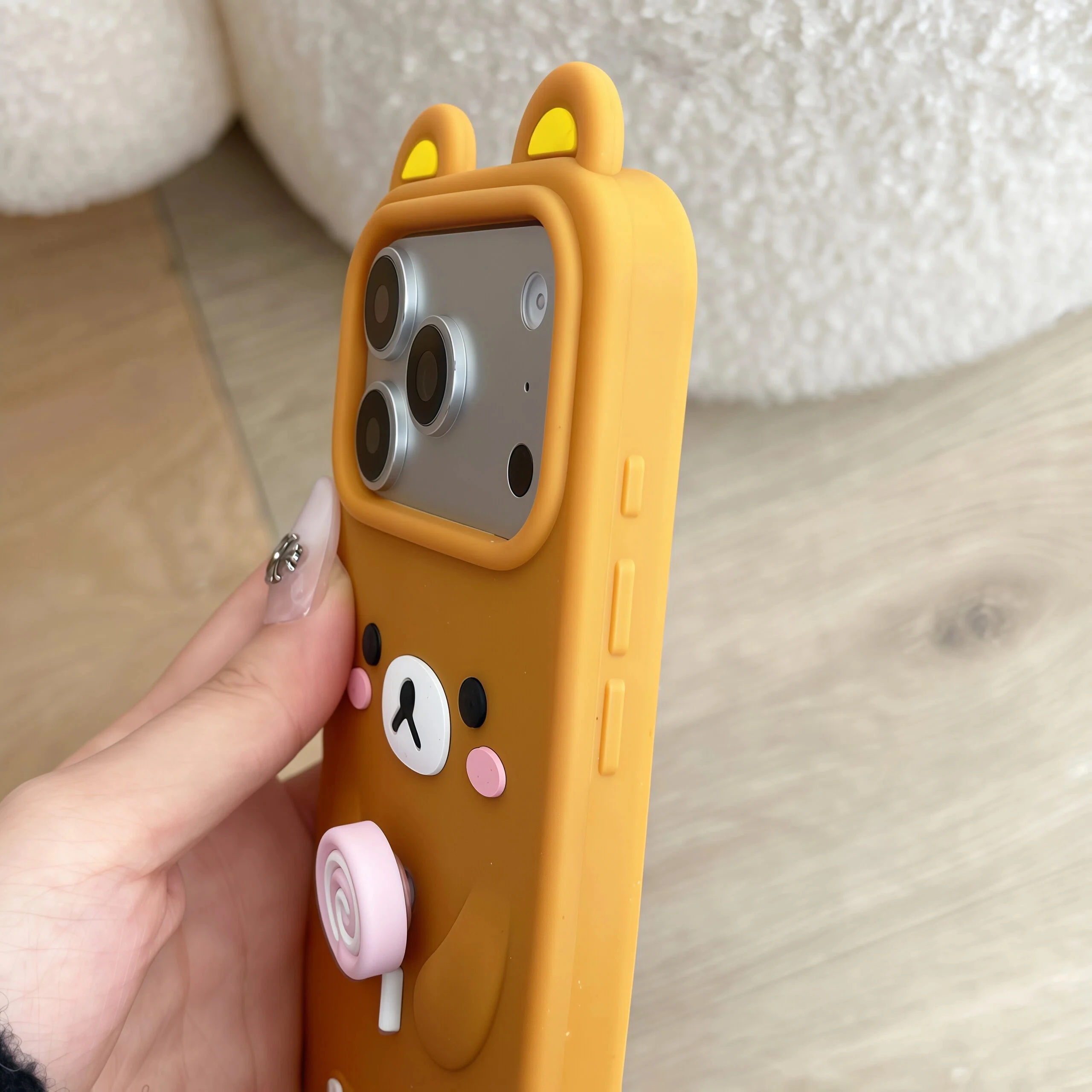 Adorable Rilakkuma Cartoon Soft Silicone Phone Case - Shockproof Cover