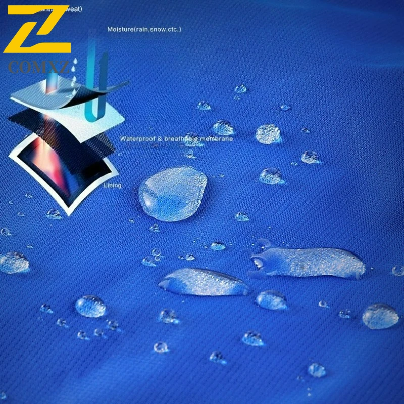 COMXZ Men Jacket Thickened Outdoor Mountaineering Windproof Warm Rush Coat Casual Hooded Camping Lightweight Winter Men Clothing