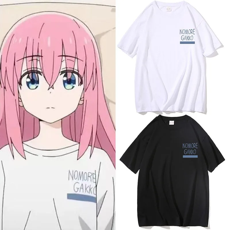 

Cute Funny Anime Bocchi The Rock Gotoh Hitori Graphic T-Shirts Summer Men Women Oversized Manga Tees Unisex