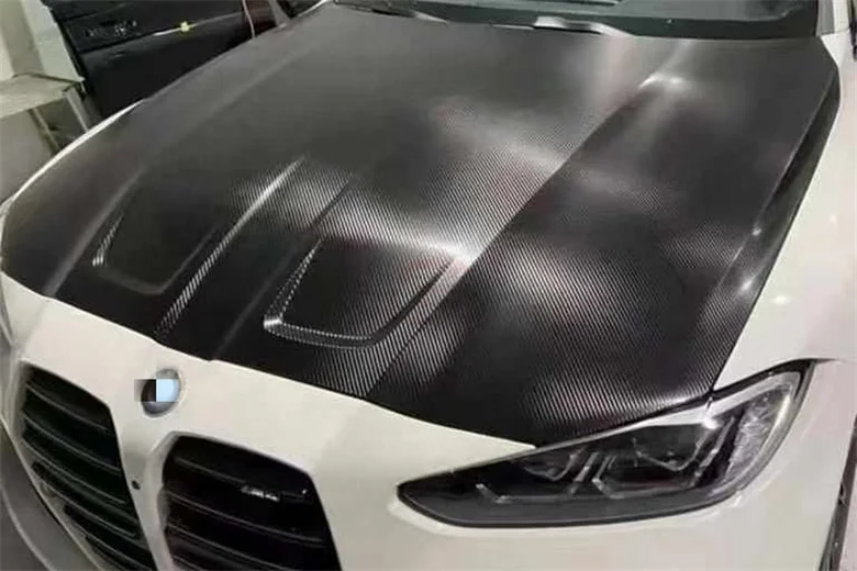 style dry carbon fiber hood For BMWs M3 M4 G80 G82 + Upgrade bonnet