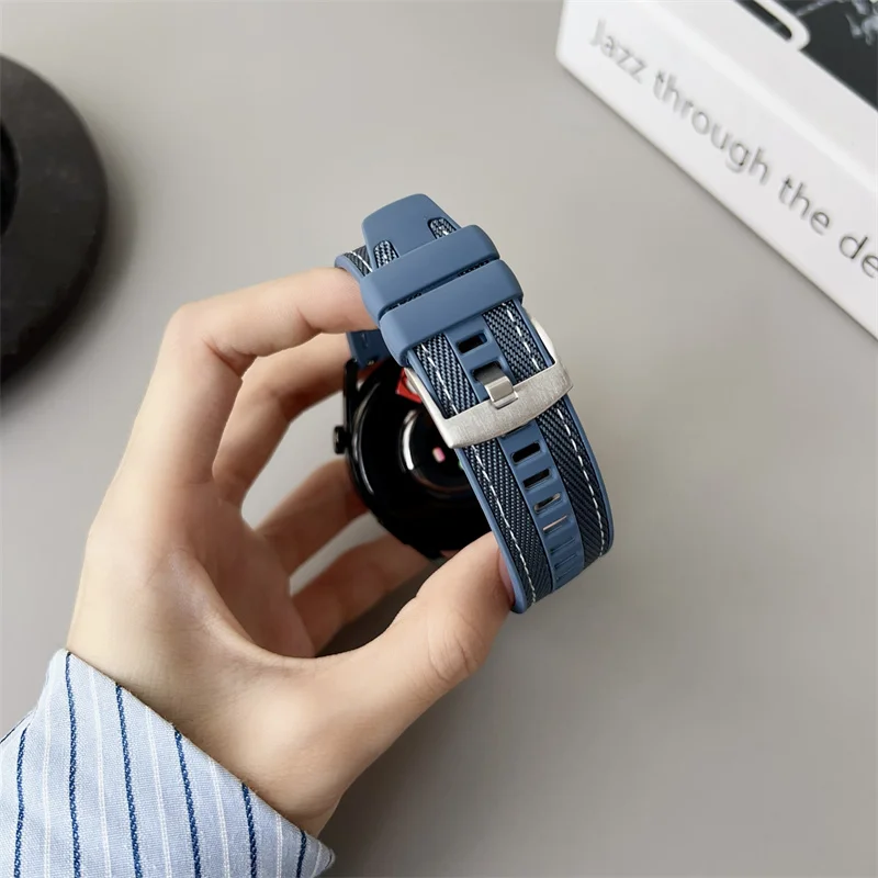 Premium Nylon-Silicone Watch Strap, 20mm/22mm – Versatile Style