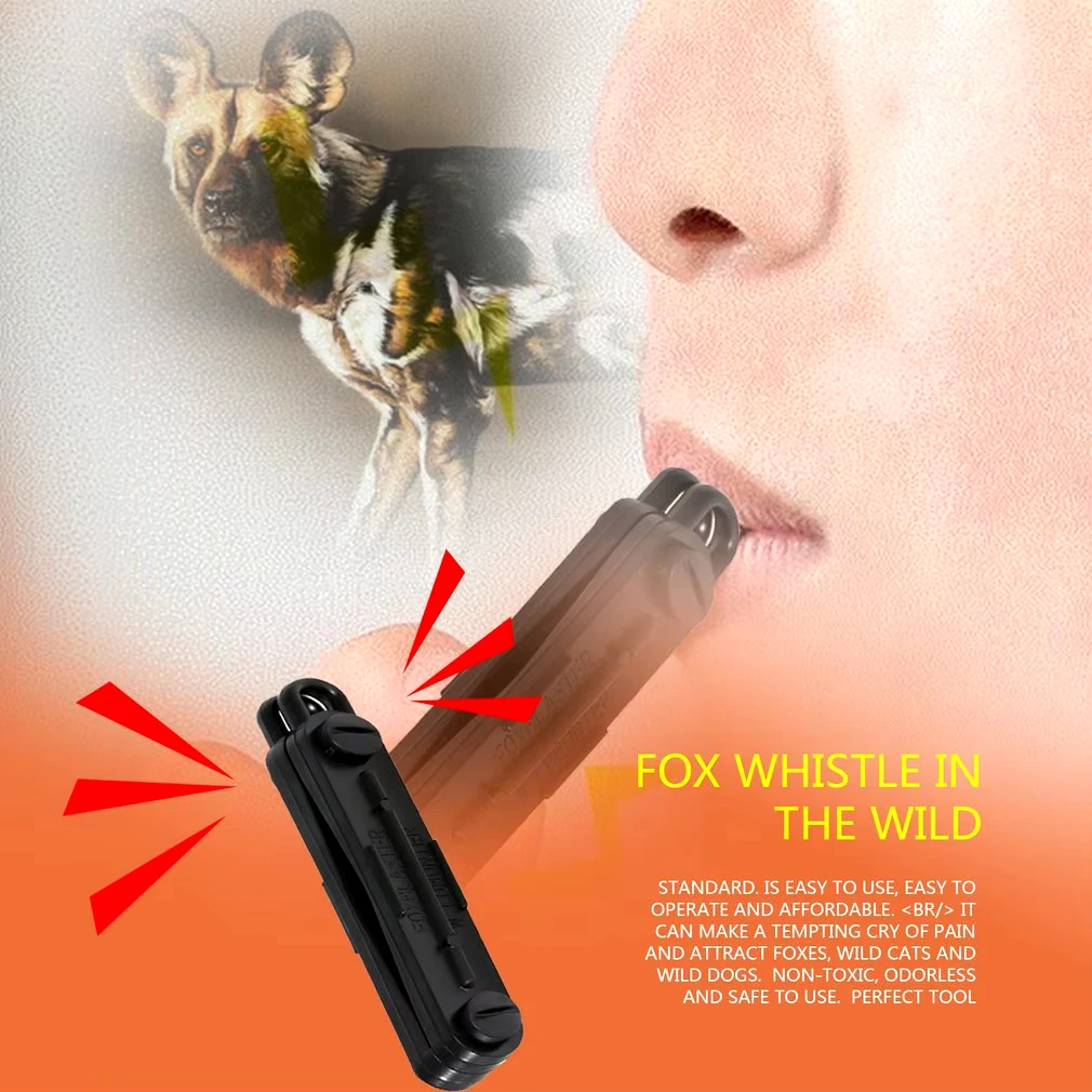 Predator Call Outdoor Fox Down Fox Blaster Call Black Whistle Hunting Lamping Calling Rabbit Game Caller Animial