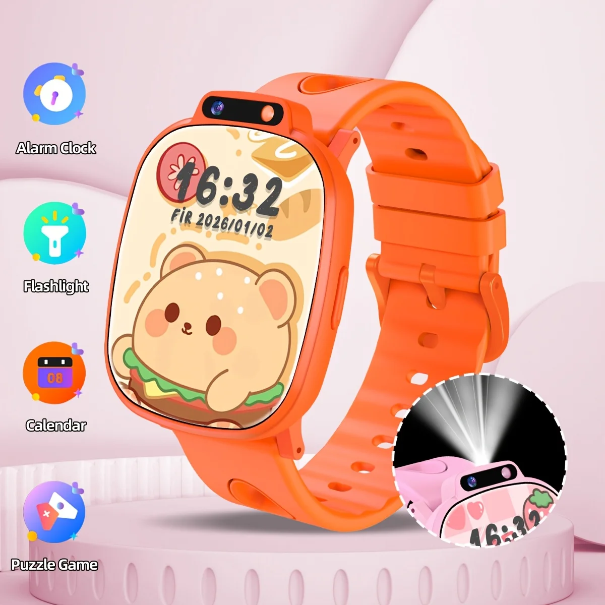 2026 New LAXASFIT Kids Smart Watch HD Touchscreen Camera 18 Games Sleep Monitor Alarm Clock Holiday Gift For Boys Girls 1