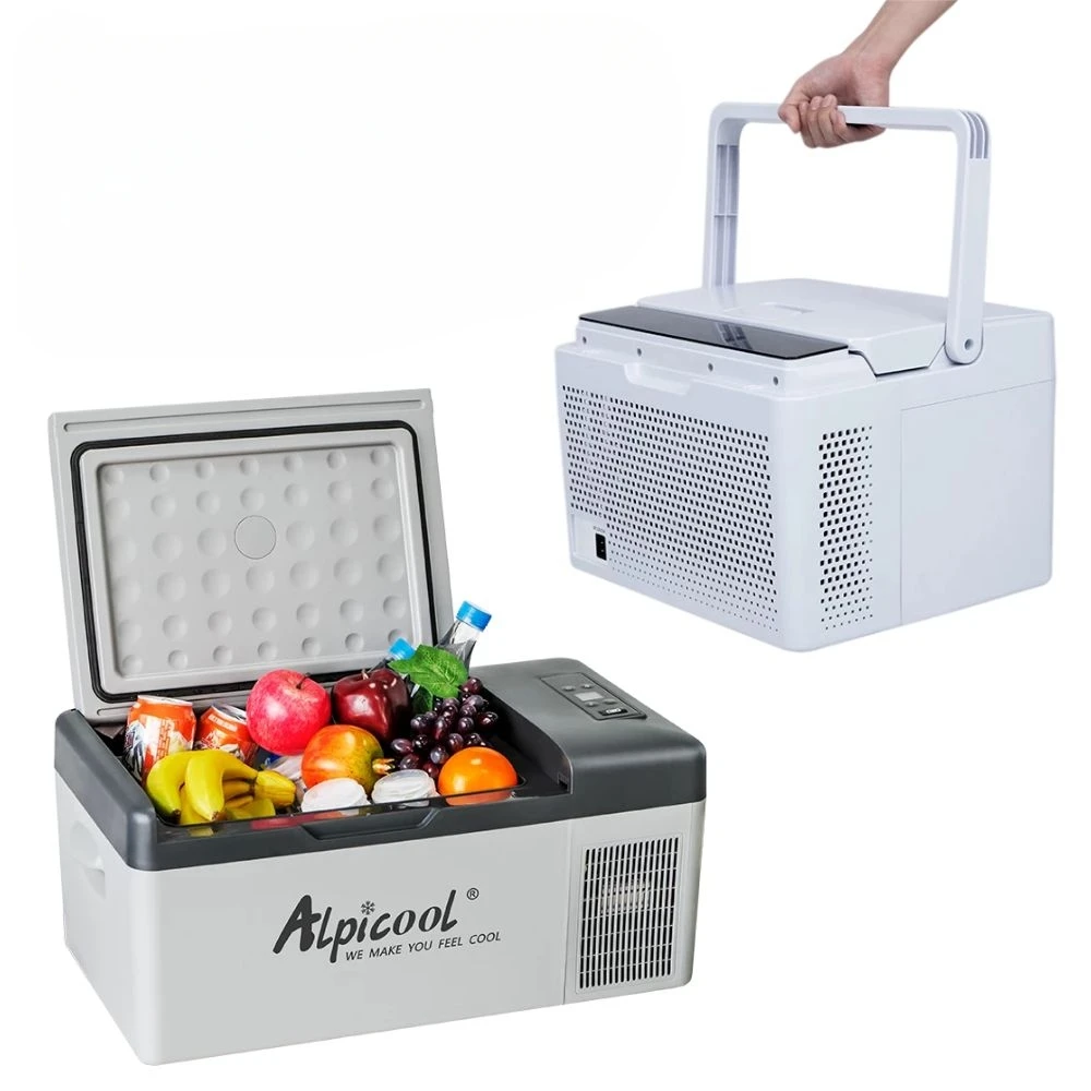 

Alpicool 8L 9L 10L 12L 15L Car Refrigerator Mini Fridge Freezer 12V 24V Compressor Portable Cooler For Home Use Vehicle Truck