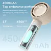 JISULIFE Mini Portable Fan Powerful Trubo Rechargeable Bladeless Fans Ultra-quiet Personal Hand Fan Small Pocket Hand-held Fan 4