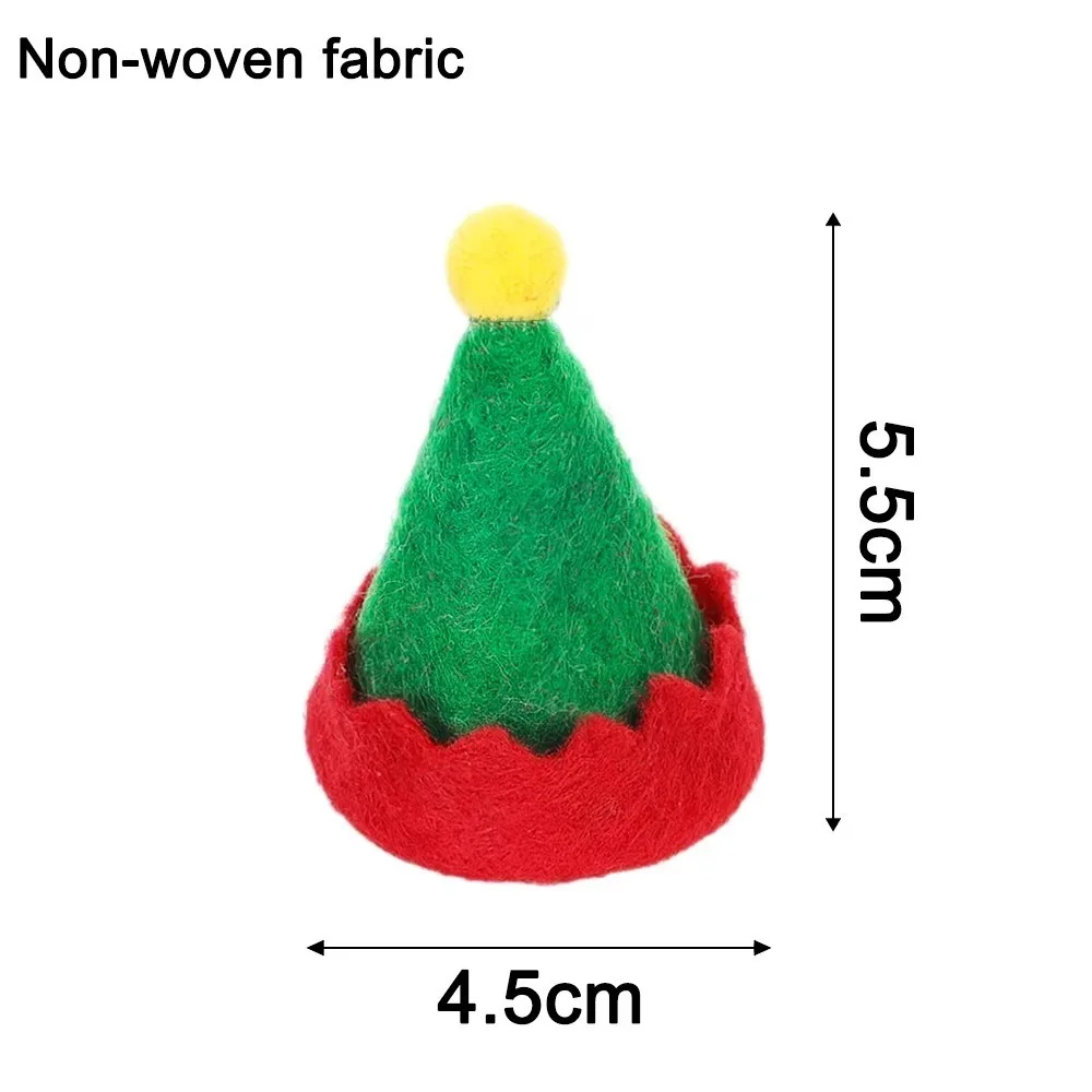 12pcs Lollipop Hat Mini Christmas Hat Bottle Ornament Gift Wine Bottle DIY Elf Craft Supplies Christmas Santa Hats Party