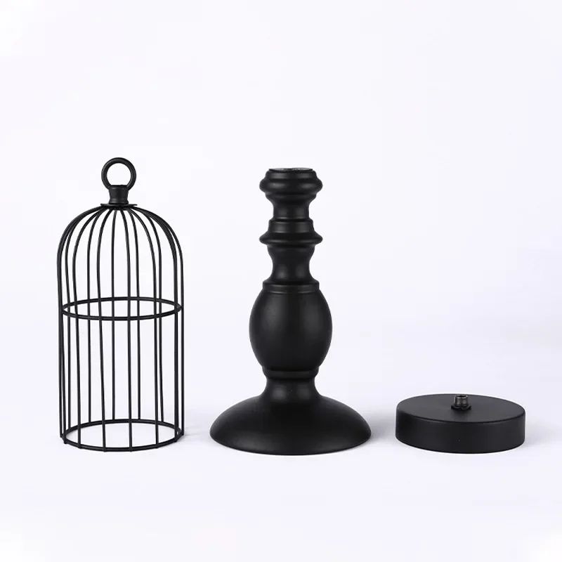 Creative Metal Candle Holder Retro Bird Cage Candlestick Dining Tables Centerpieces Crafts Wedding Party Home Decoration