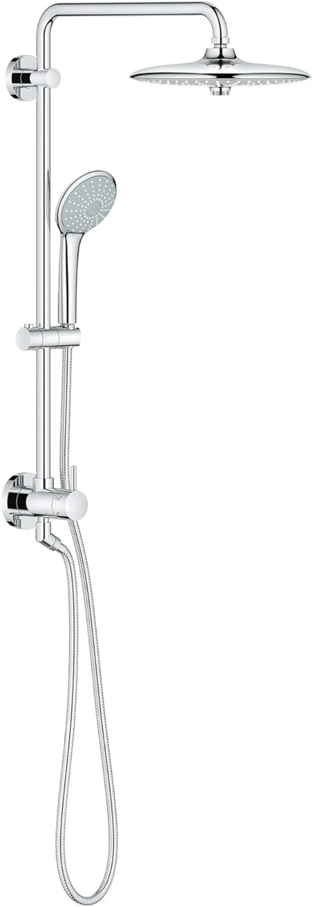 Shower System 27867001 Retro-Fit Euphoria 25 Inch Shower System, 2.5 GPM, Starlight Chrome Adjustable height bar