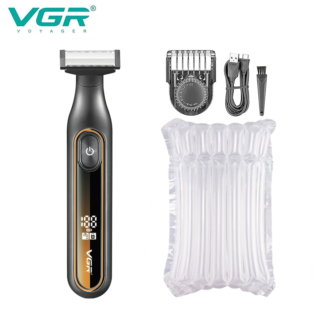 VGR ماكينة تشذيب الشعر منزلية مقاومة للماء قابلة ل...