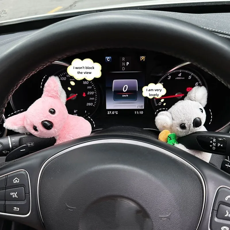 Cute bow dog car wiper doll personalized car interior plush doll ornaments  creative gifts car interior decoration accessories - AliExpress