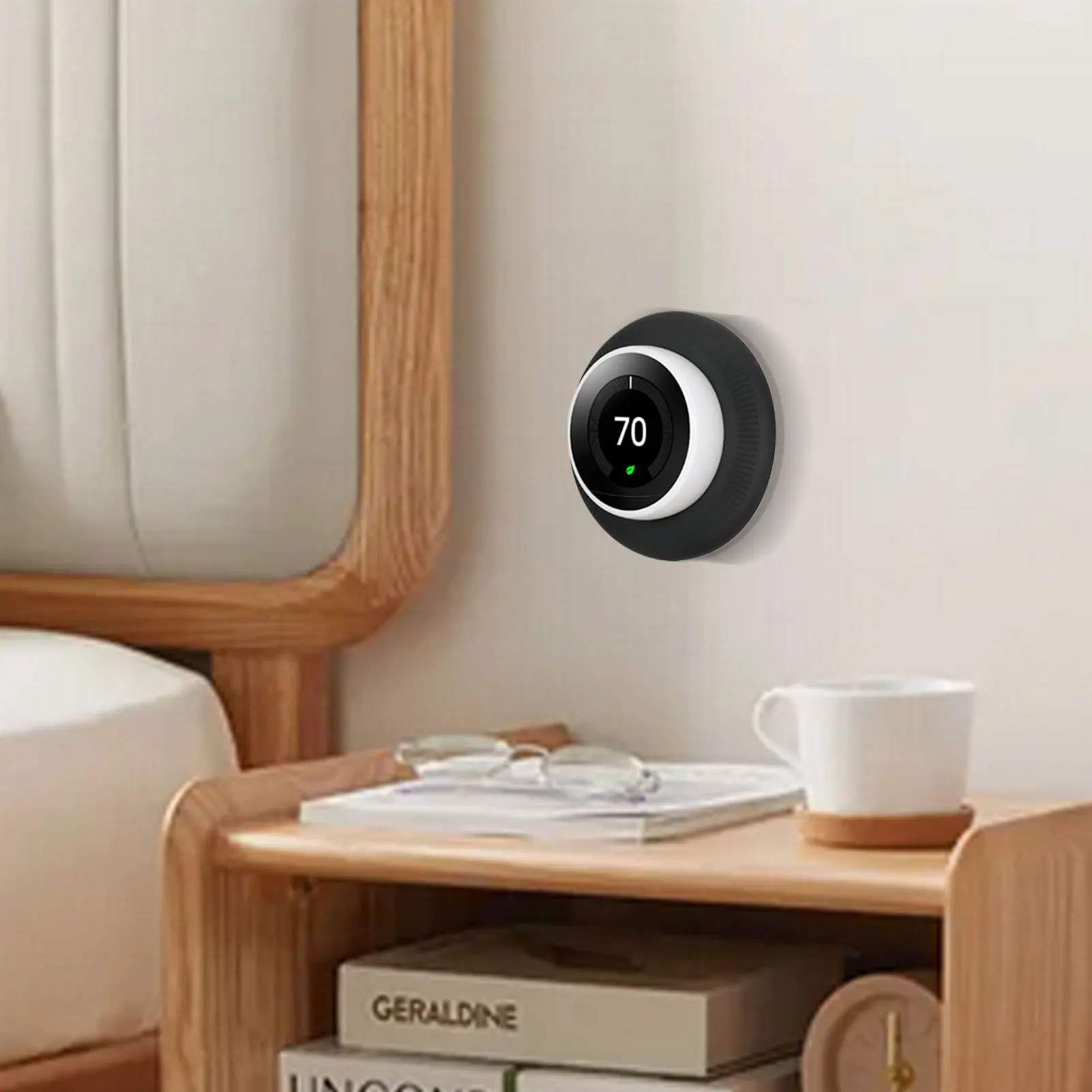 Socket Protection Cover Wall Plate Cover Silicone Nest Learning Thermostat Case Resistant Bracket Home Protection Kitchen Living Room Bedroom
