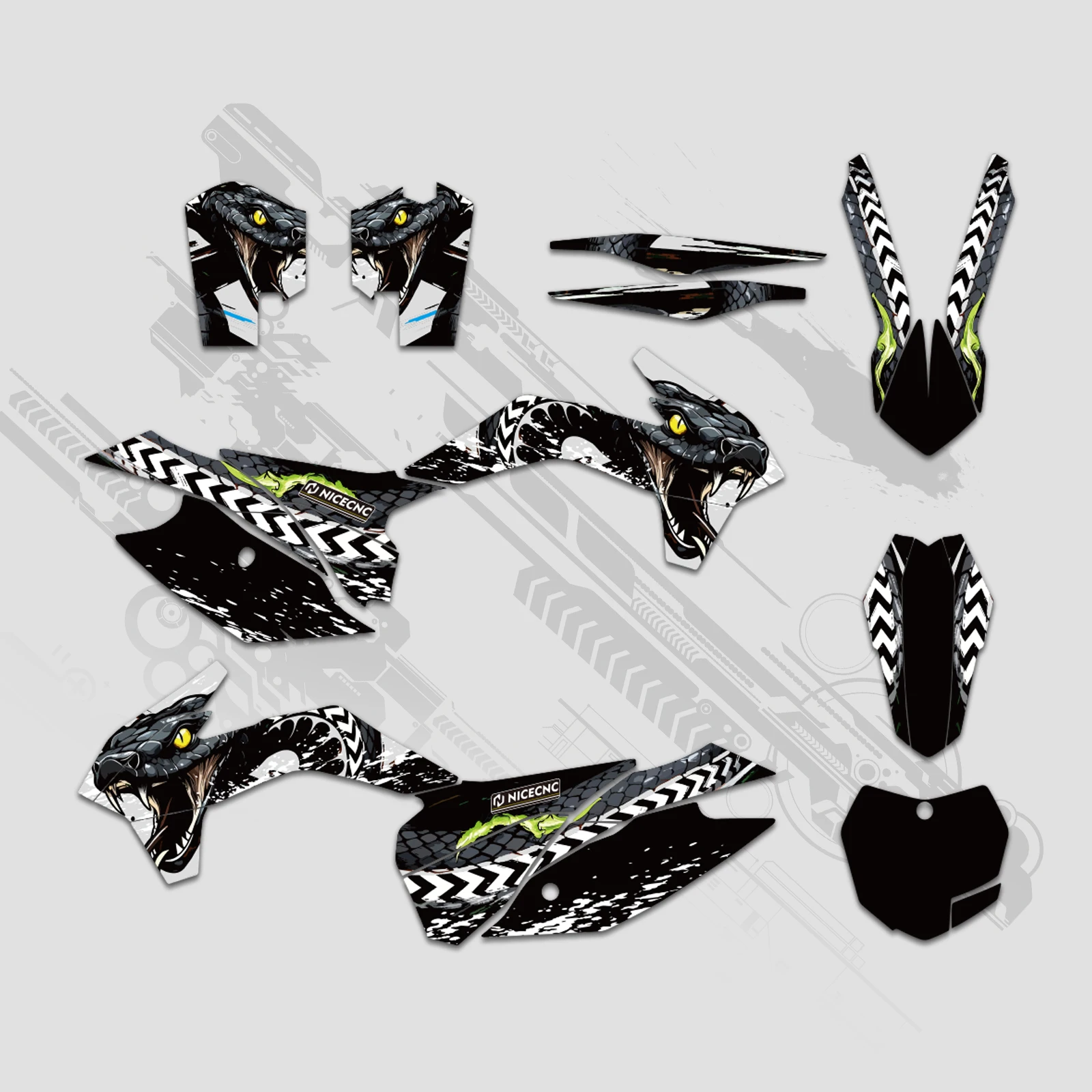 Für KTM SX 125 SXF 250 SXF 450 XCF 350 2013-2015 EXC 300 EXCF 350 XCW 300 XCFW 2014 Motorrad Grafik Hintergrund Aufkleber Aufkleber – Detail 7