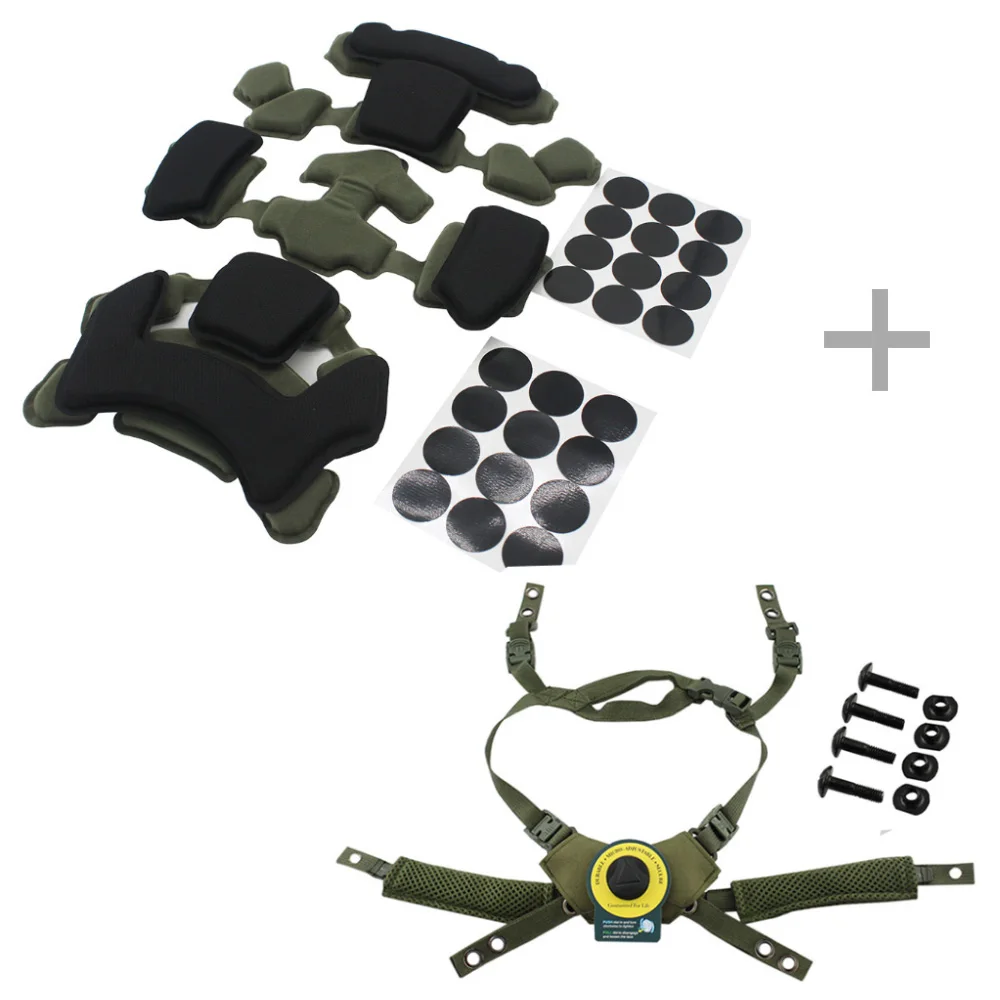 

Hunting Airsoft Helmet Gen 3 Memory Foam Pad&Suspension System For 6Б47 Wendy FAST MICH Helmet Accessies