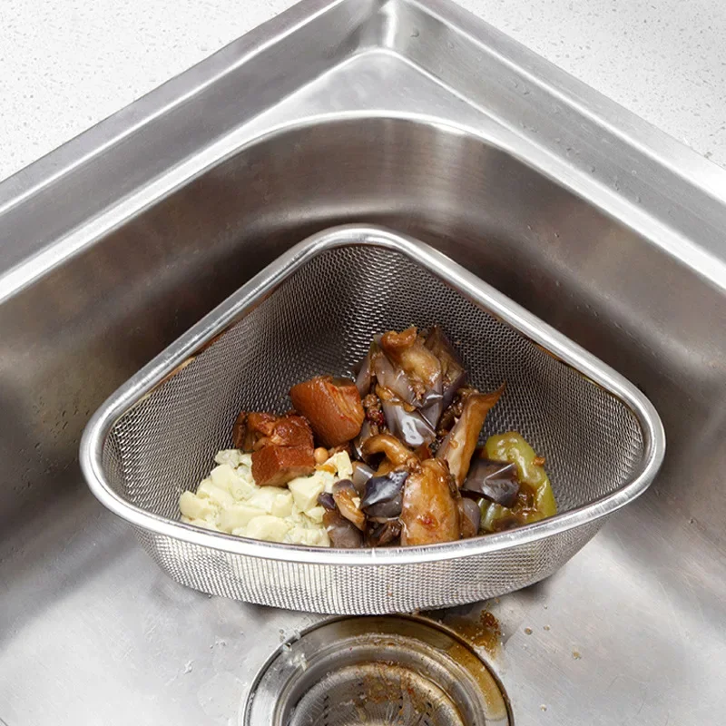 Stainless Steel Triangle Sink Drain Basket and Strainer