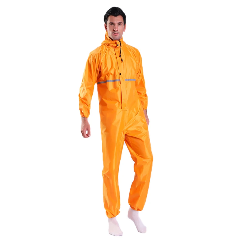 Conjoined Raincoat Motorcycle overalls Hooded Men Women Fission Rain Suit Hooded Paint Spray Unisex Workwear Safety Suits motorcycle raincoat raincoat suit bike raincoat