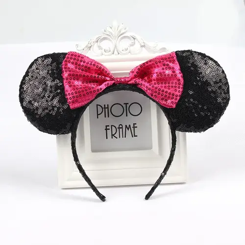 Anime Mouse Ears Headhand Cosplay Kawaii Cartoon Elastic Hair Accessories Party Sequin Bows Hairband Toys Children Adults Gift - Image 13