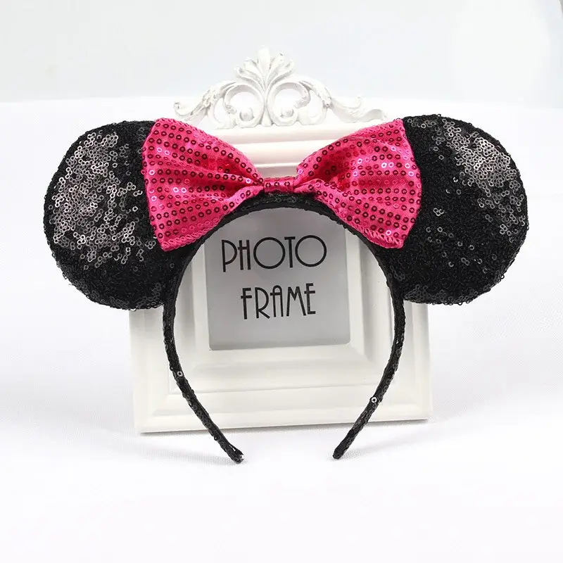 Anime Mouse Ears Headhand Cosplay Kawaii Cartoon Elastic Hair Accessories Party Sequin Bows Hairband Toys Children Adults Gift - Image 13
