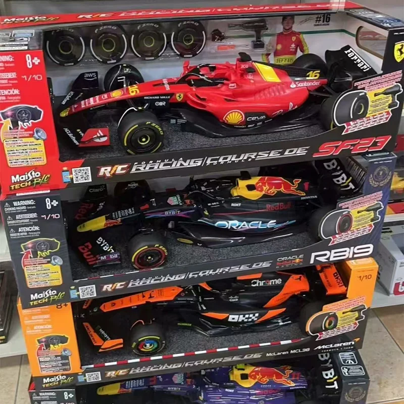 새로 입고된 마이스토 1:10 라스베가스 RB19 몬자 페라리 SF23 F1 RTR RC카 합금 미니어처 모델 맥라렌 MCL38 RC카 장난감 어린이 선물