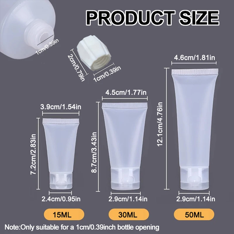 Compact Leak-Proof Travel Toiletry Bottle Set - Includes Adapters and Refillable Containers (15/30/50ml)