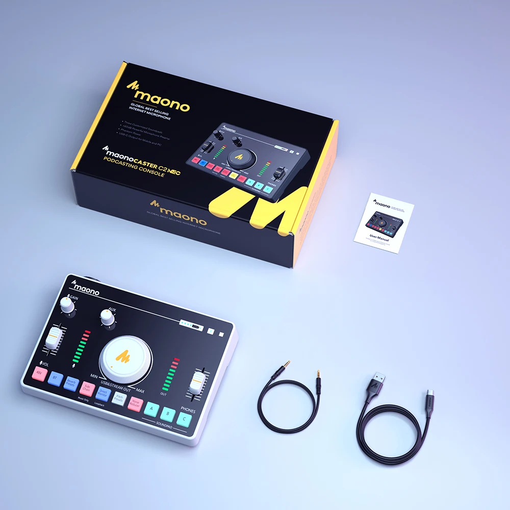 Maono AMC2 Neo Professional Sound Card Audio Interface Mixer With