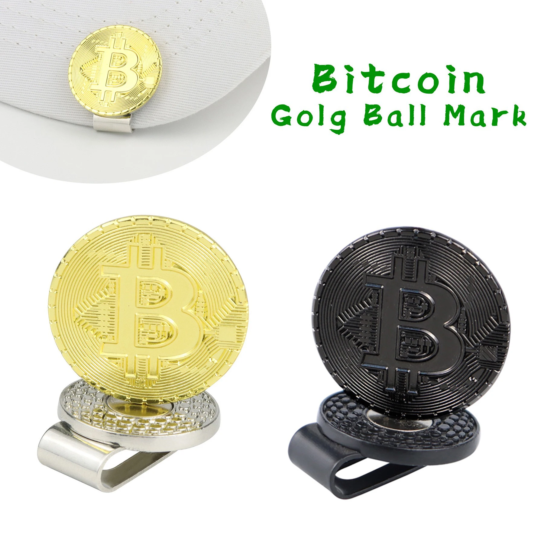 Magnetic Golf Ball Marker with Hat Clip - Birdie One Putt Eagle Tiger Design