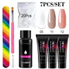 MOSKANY Nail Extension Gel Set 15ml French Quick Prolong Finger Extend Mold Manicure Kit Long Lasting Construction Crystal Gel 1