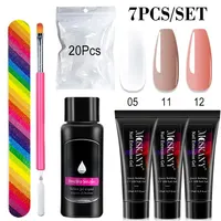MOSKANY Nail Extension Gel Set 15ml French Quick Prolong Finger Extend Mold Manicure Kit Long Lasting Construction Crystal Gel 1